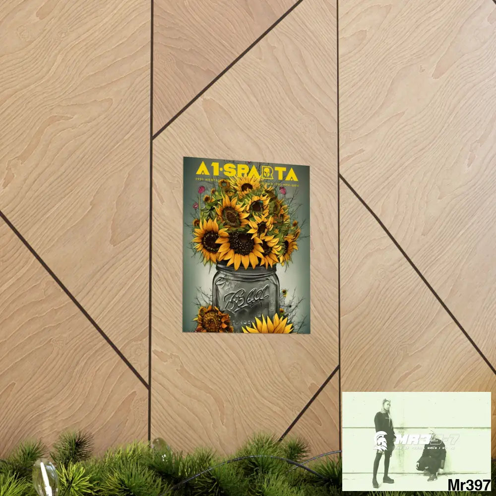 A1Sparta relax Fantasy Summer Landscape in a Mason Jar Matte Vertical Posters Poster