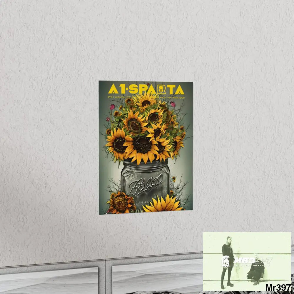 A1Sparta relax Fantasy Summer Landscape in a Mason Jar Matte Vertical Posters Poster