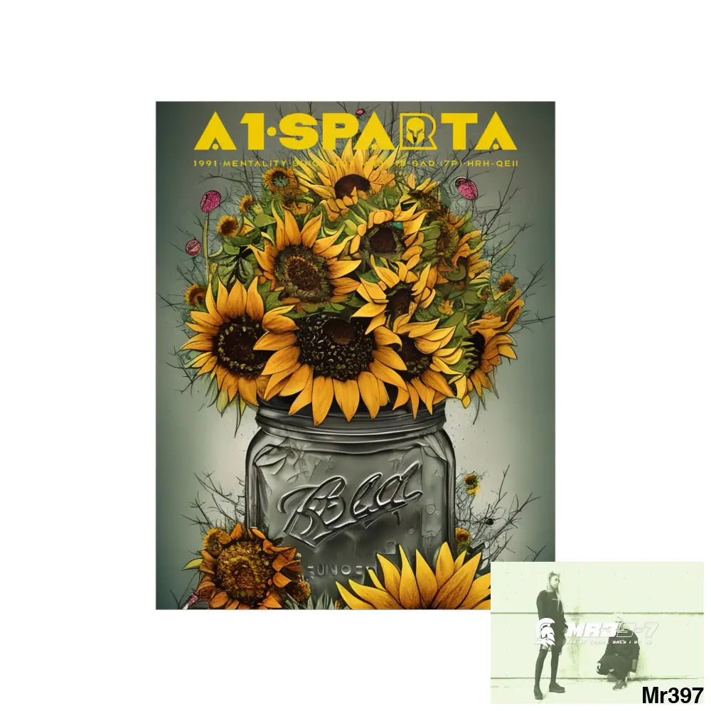 A1Sparta relax Fantasy Summer Landscape in a Mason Jar Matte Vertical Posters Poster