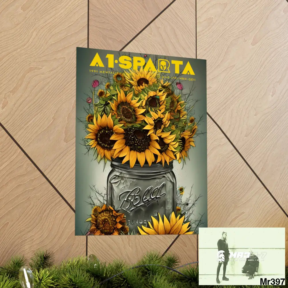 A1Sparta relax Fantasy Summer Landscape in a Mason Jar Matte Vertical Posters Poster