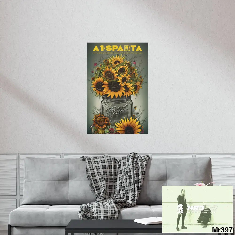 A1Sparta relax Fantasy Summer Landscape in a Mason Jar Matte Vertical Posters Poster