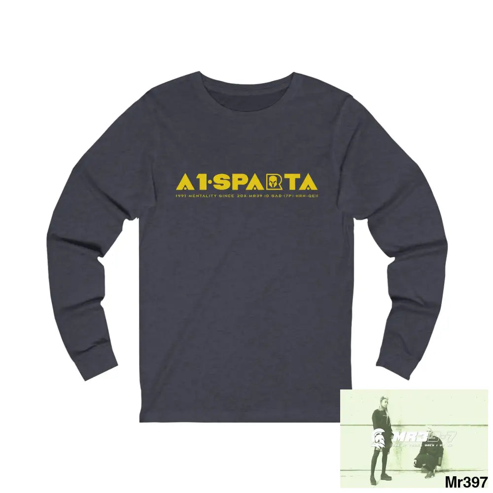 A1Sparta Unisex Jersey Long Sleeve Tee S / Heather Navy Long-sleeve