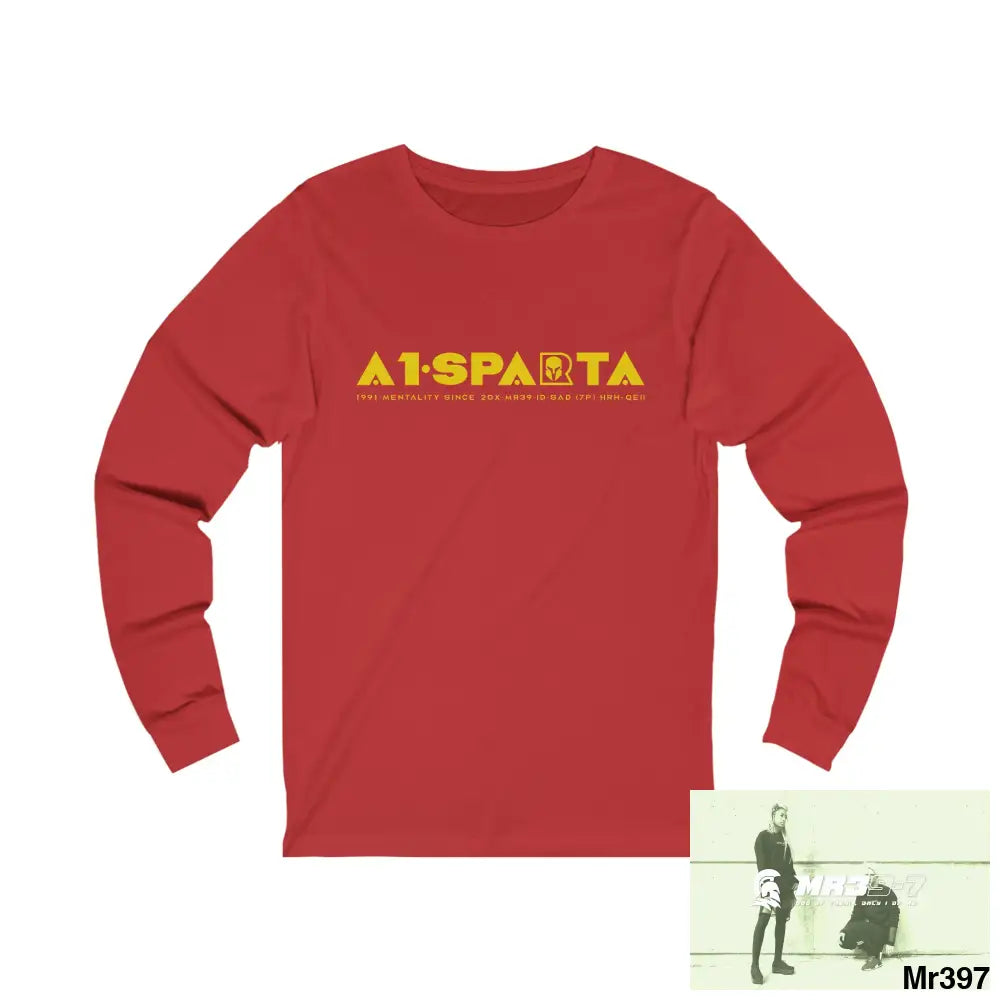 A1Sparta Unisex Jersey Long Sleeve Tee S / Red Long-sleeve