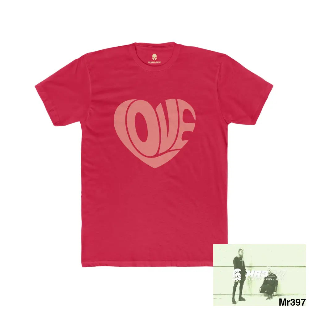 A1Vigilante Sparta Tactical Love Men’s Cotton Crew Tee Solid Red / XS T-Shirt