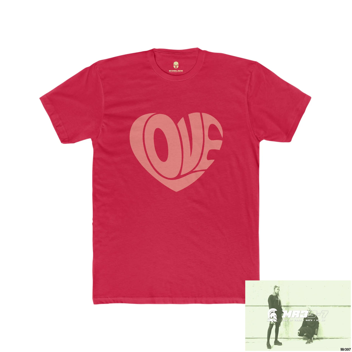 A1Vigilante Sparta Tactical Love Men’s Cotton Crew Tee Solid Red / XS T-Shirt