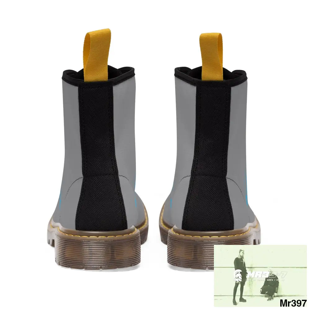 A1Who Dares Wins Grey Canvas Boots Shoes