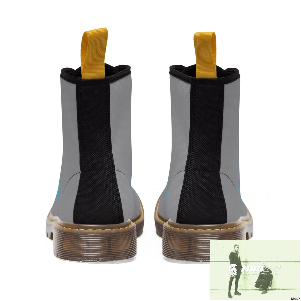A1Who Dares Wins Grey Canvas Boots Shoes