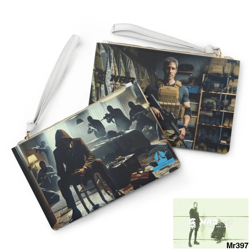 AI A1WDW + Mr39’7 My Death Flat 17-24 Ex Military to Pro Vigilante 1991- 01-10X-24 Themed Ladies Clutch Bag One size