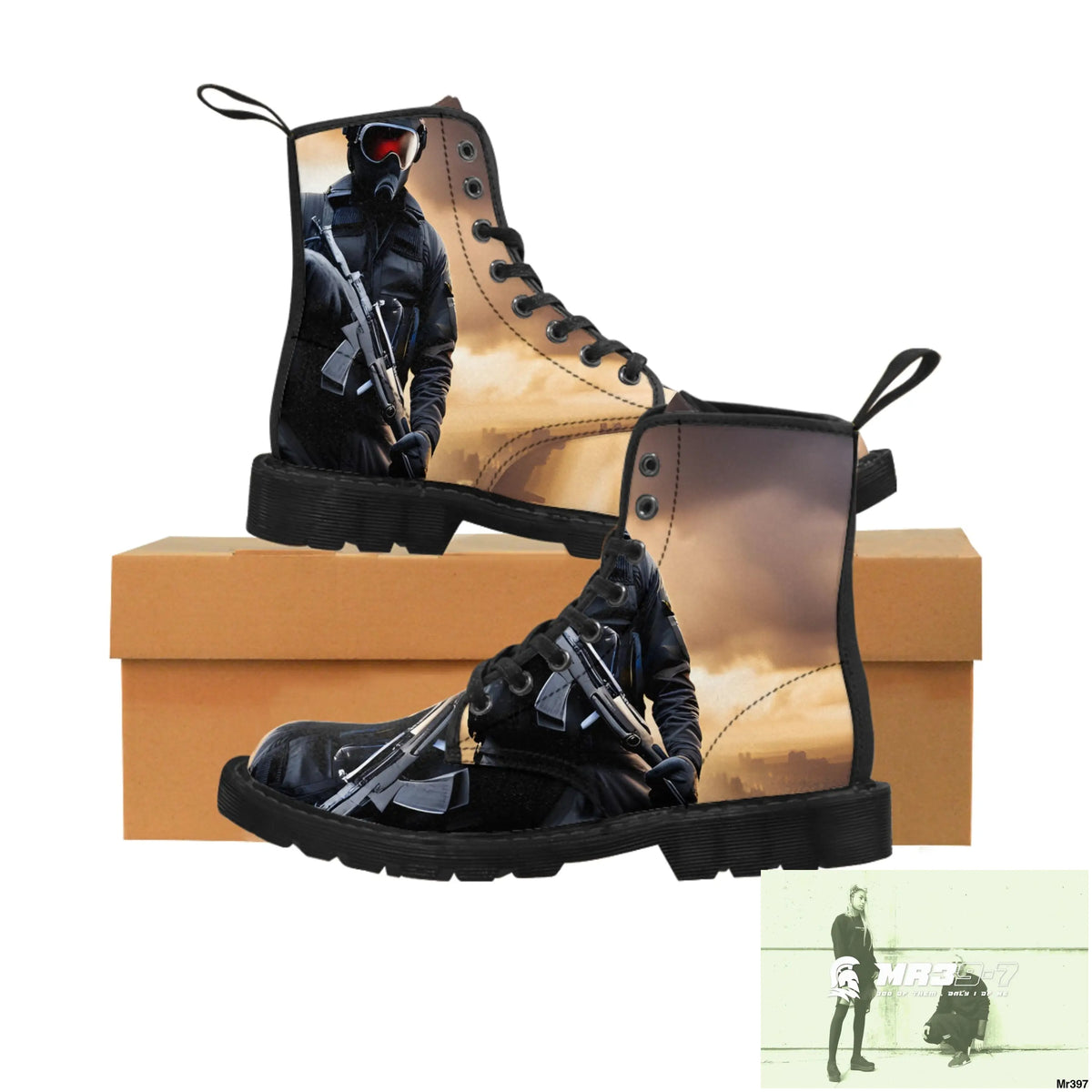 AI Generated from original photo Egypt 2014 Women’s Canvas Boots US 6.5 / Black sole Shoes