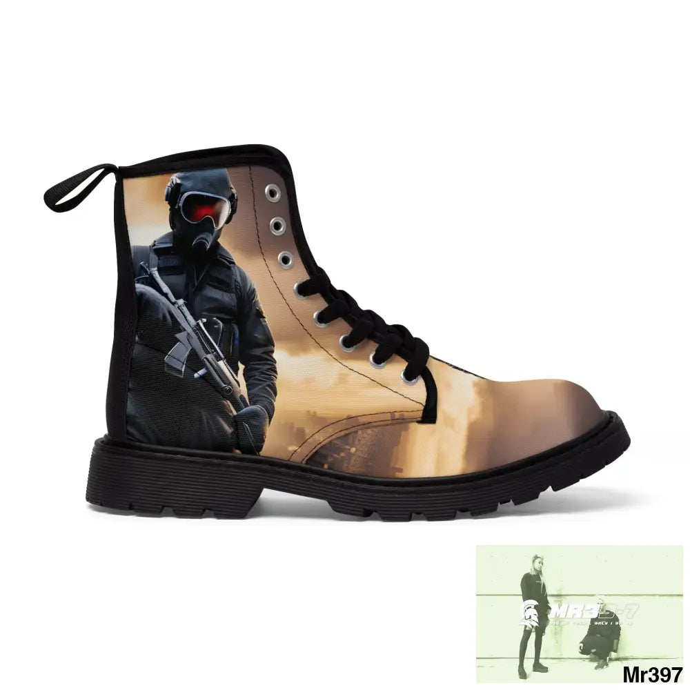 AI Generation of original photo Dahab 2014 Mens Canvas Boots Shoes