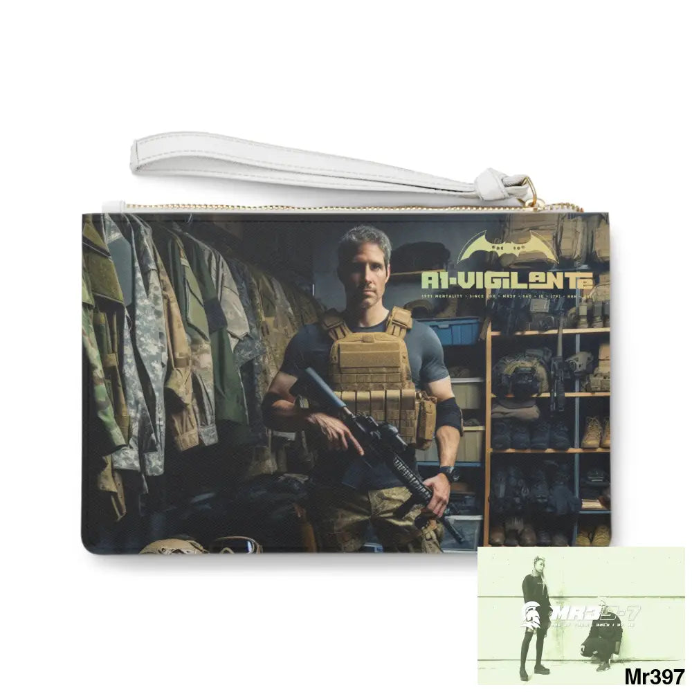 AI My Death Flat 17-24 Ex Military to Pro Vigilante 1991- 01-10X-24 Themed Ladies Clutch Bag One size Bags