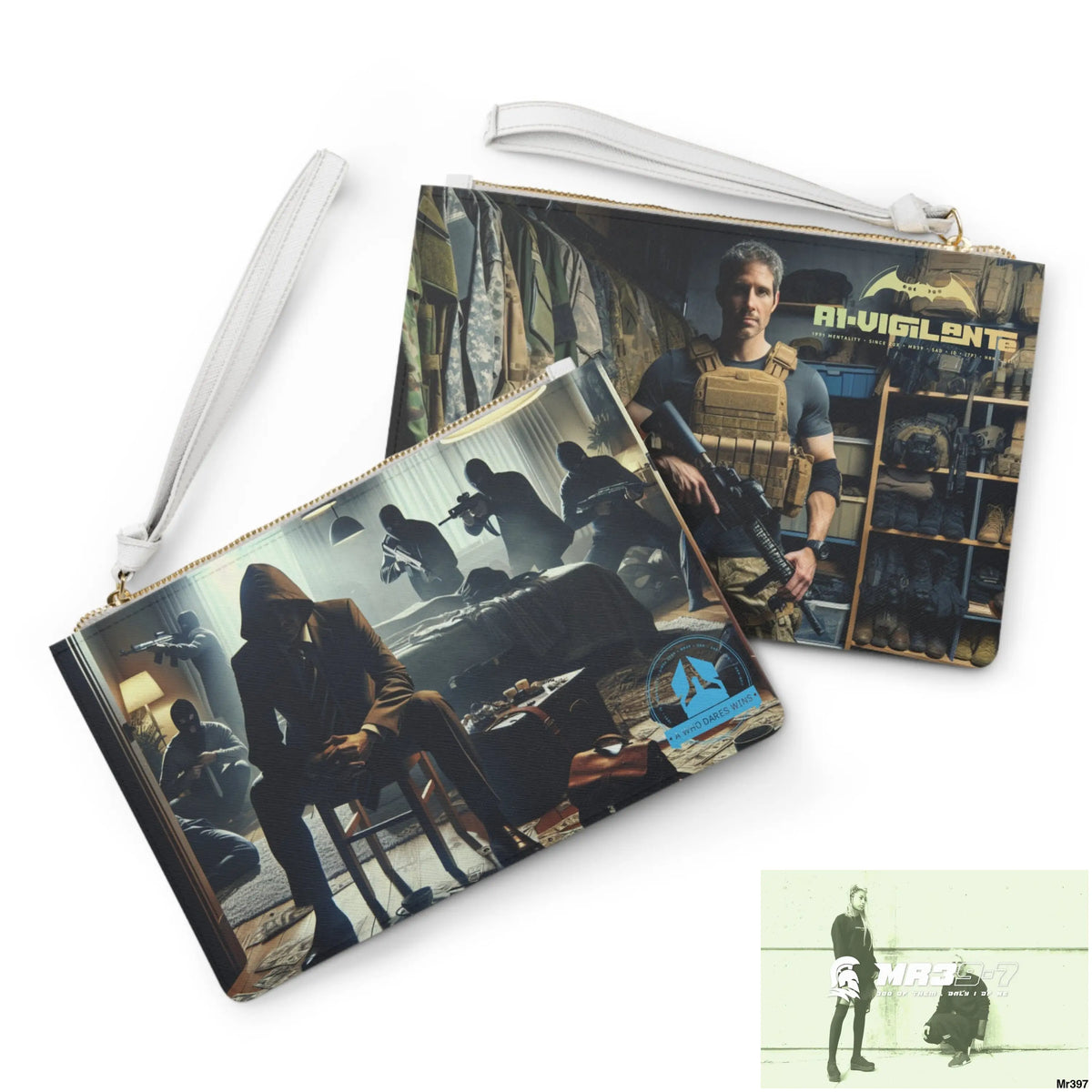 AI My Death Flat 17-24 Ex Military to Pro Vigilante 1991- 01-10X-24 Themed Ladies Clutch Bag One size Bags