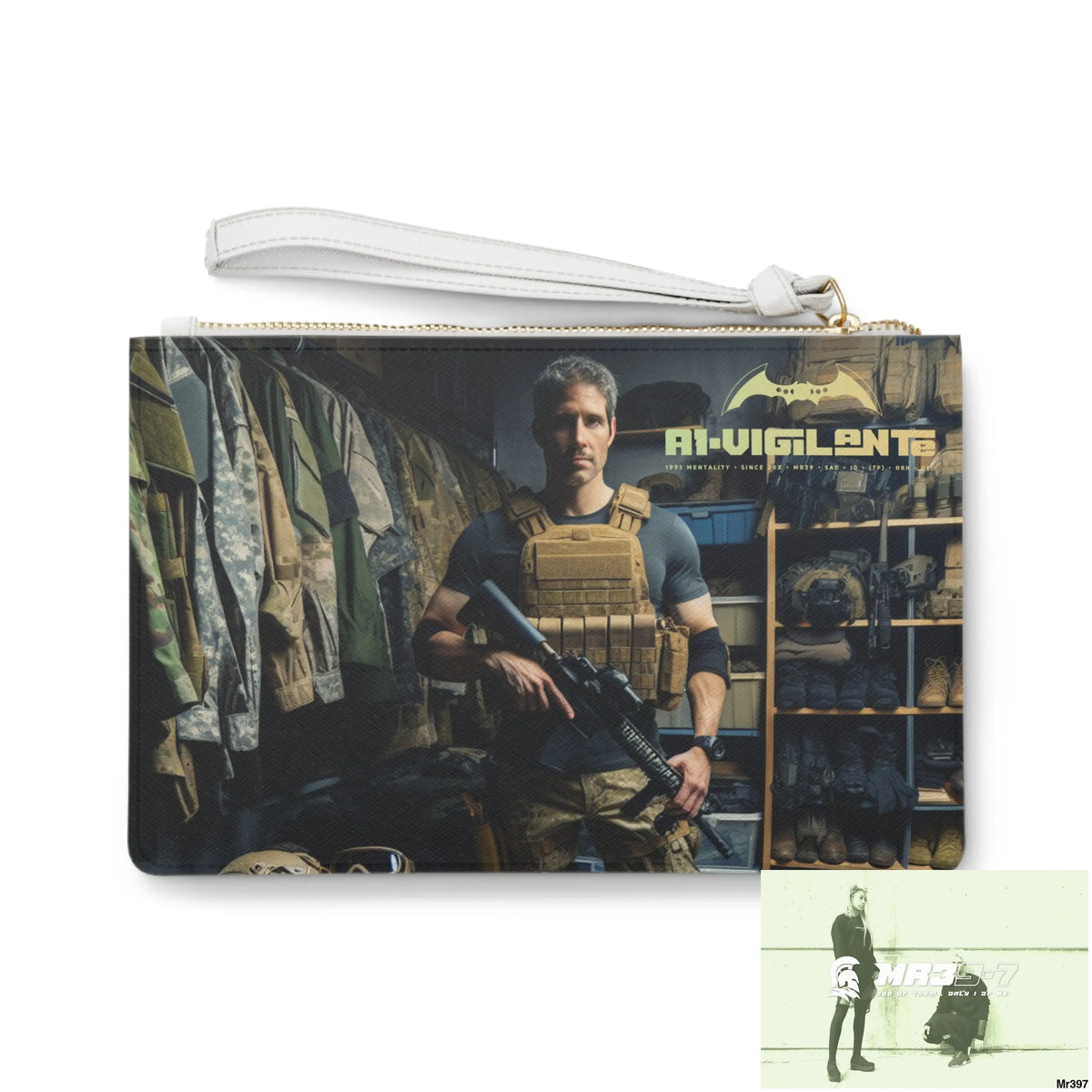 AI My Death Flat 17-24 Ex Military to Pro Vigilante 1991- 01-10X-24 Themed Ladies Clutch Bag One size Bags