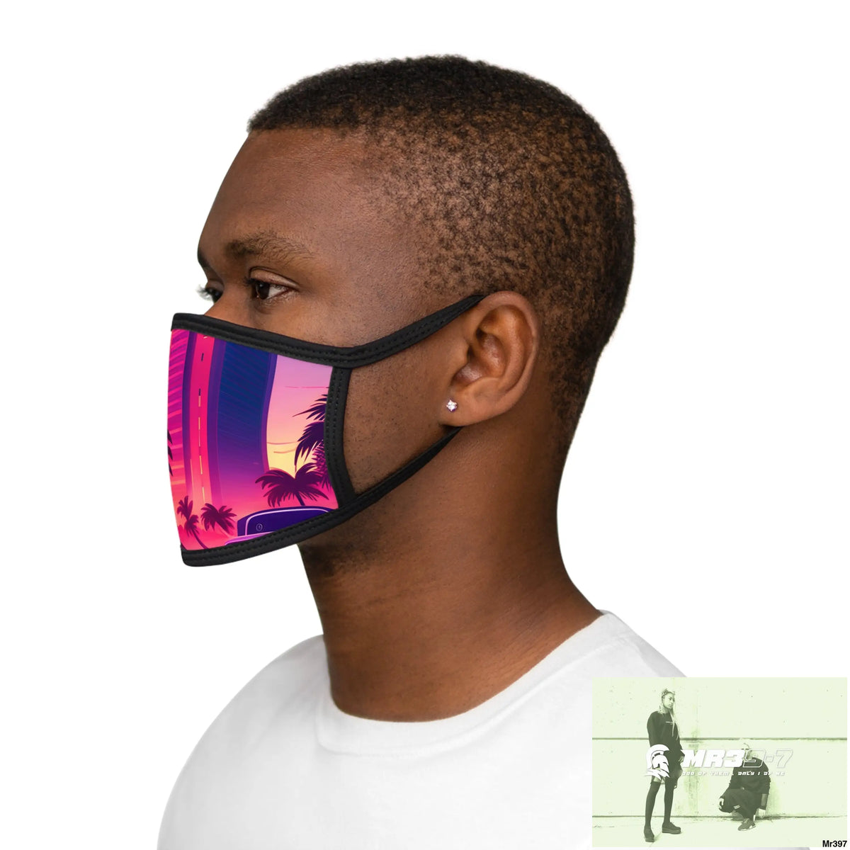 AI radiation attack theme on me Mixed-Fabric Face Mask One size Accessories