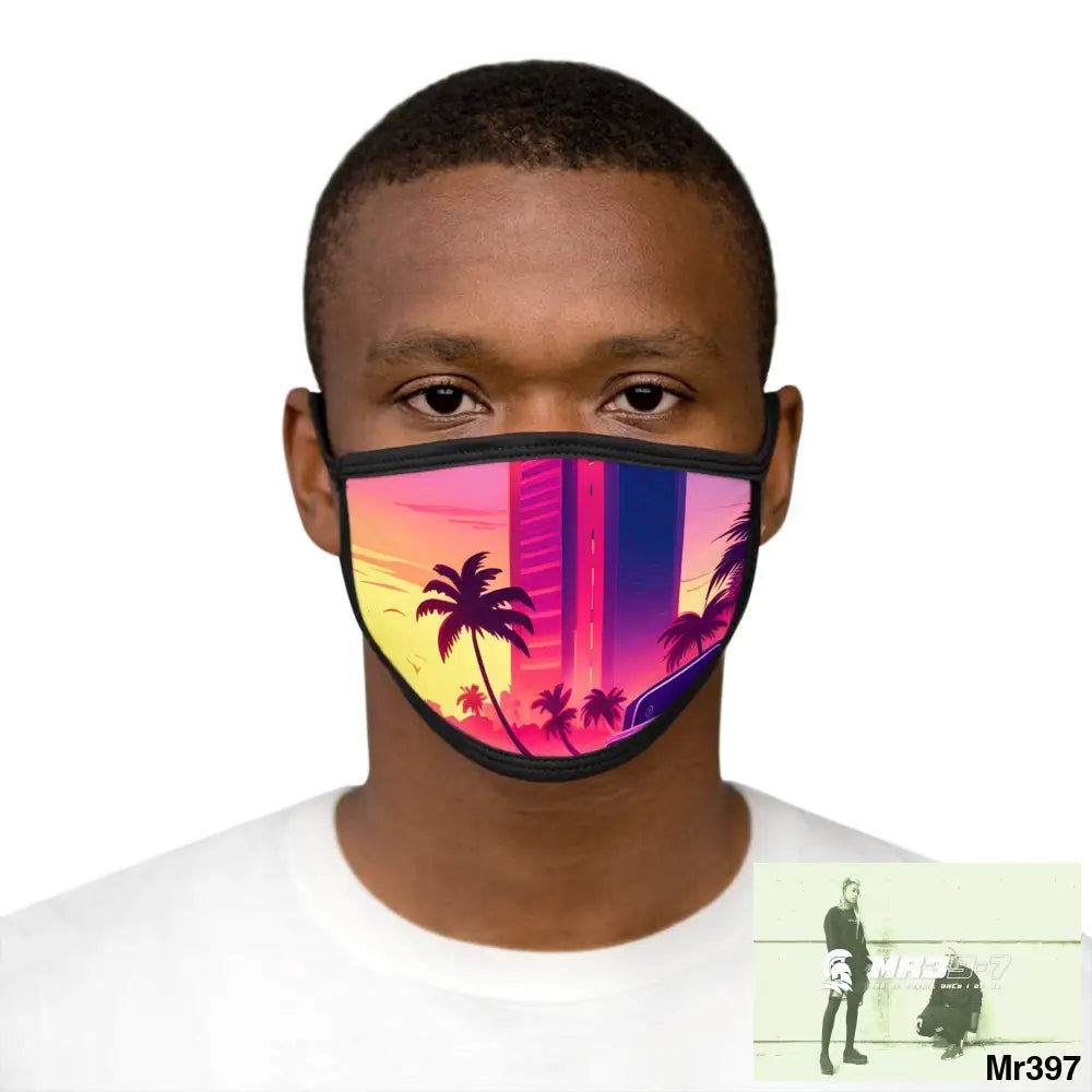 AI radiation attack theme on me Mixed-Fabric Face Mask One size Accessories