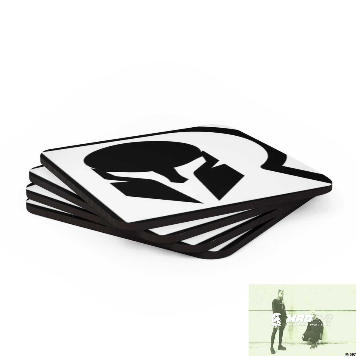 AI Sparta theme Corkwood Coaster Set Cork / 3.75’’ × 3.75’’ / Square Home Decor