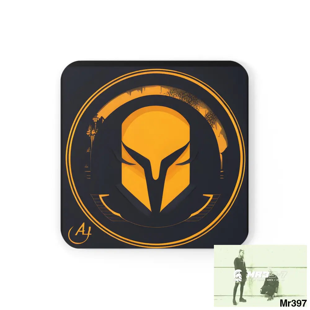 AI Sparta theme Corkwood Coaster Set Cork / 3.75’’ × 3.75’’ / Square Home Decor