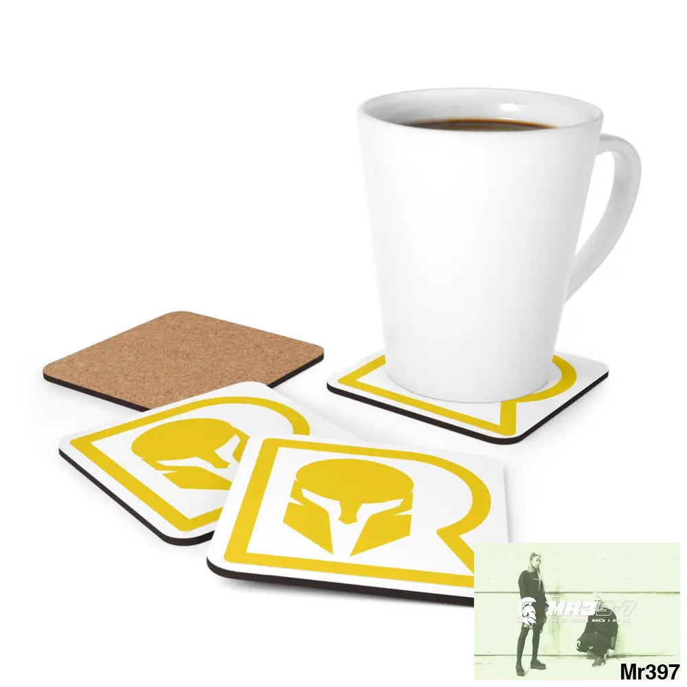 AI Sparta theme Corkwood Coaster Set Cork / 3.75’’ × 3.75’’ / Square Home Decor