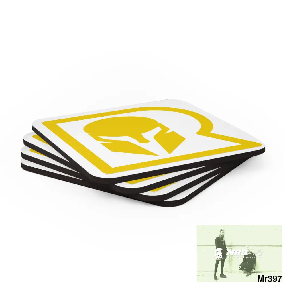 AI Sparta theme Corkwood Coaster Set Cork / 3.75’’ × 3.75’’ / Square Home Decor