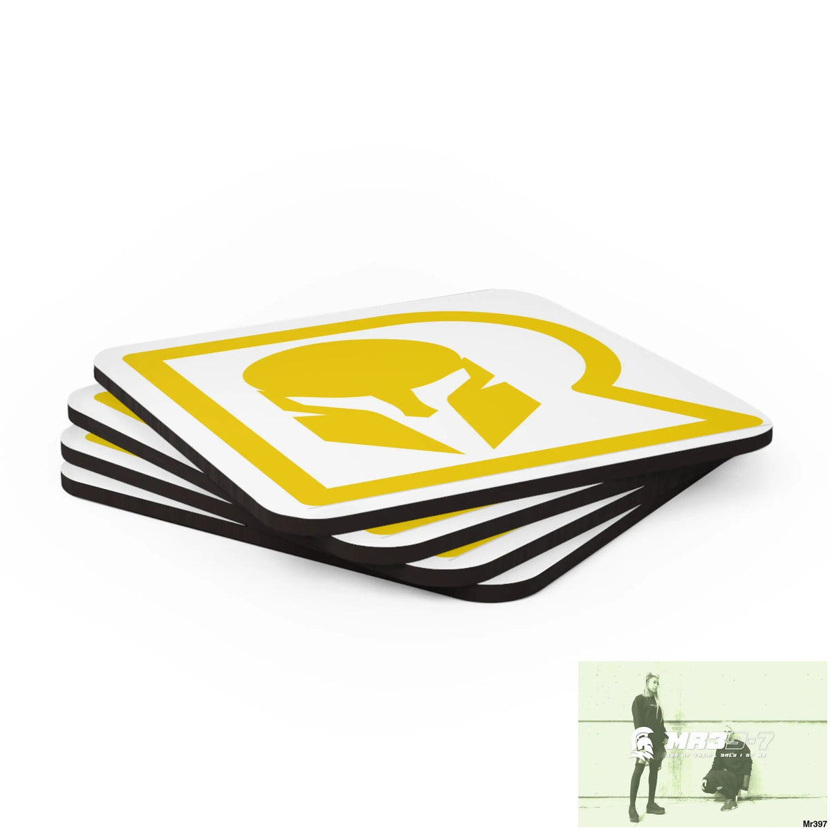 AI Sparta theme Corkwood Coaster Set Cork / 3.75’’ × 3.75’’ / Square Home Decor