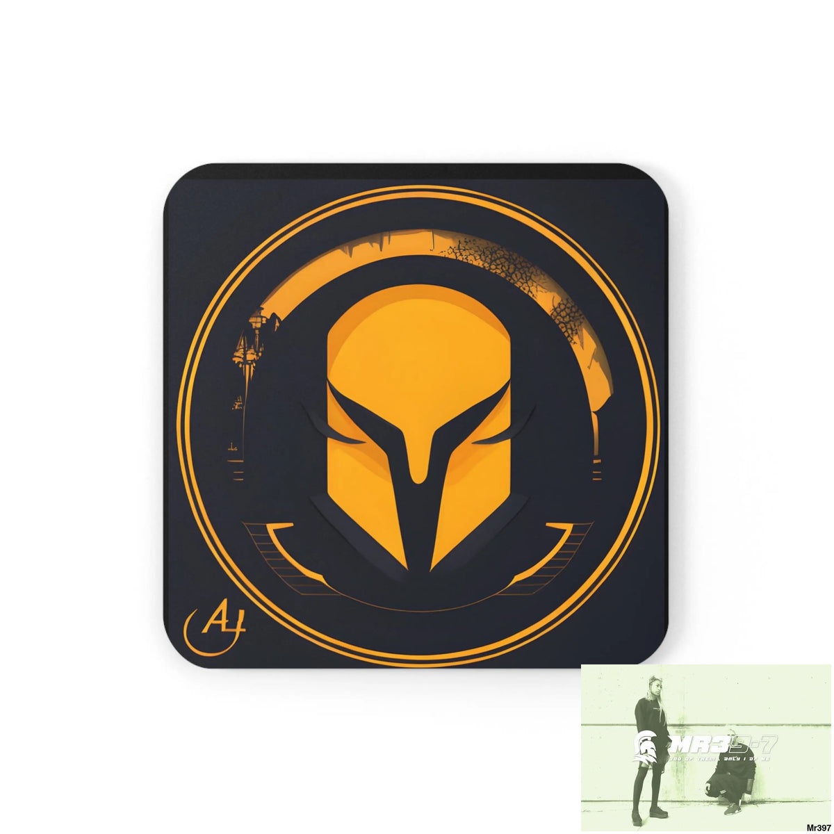 AI Sparta theme Corkwood Coaster Set Cork / 3.75’’ × 3.75’’ / Square Home Decor