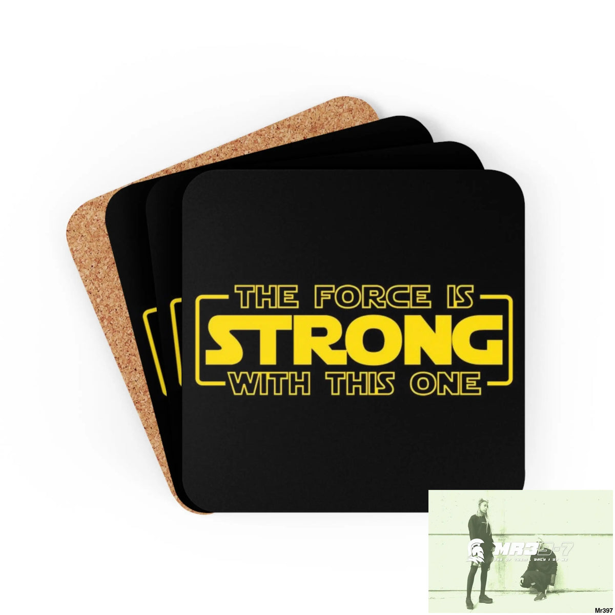 AI Star Wars mash up theme Corkwood Coaster Set Cork / 3.75’’ × 3.75’’ / Square Home Decor