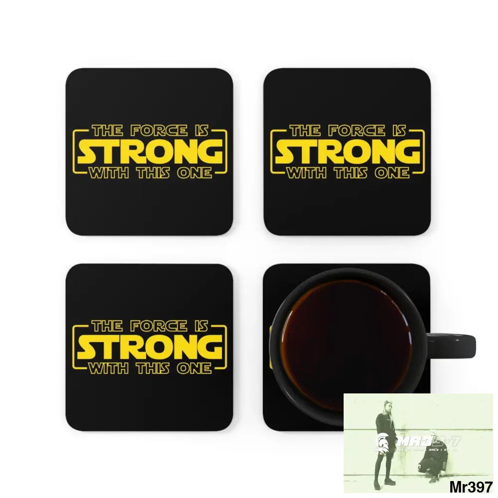 AI Star Wars mash up theme Corkwood Coaster Set Cork / 3.75’’ × 3.75’’ / Square Home Decor