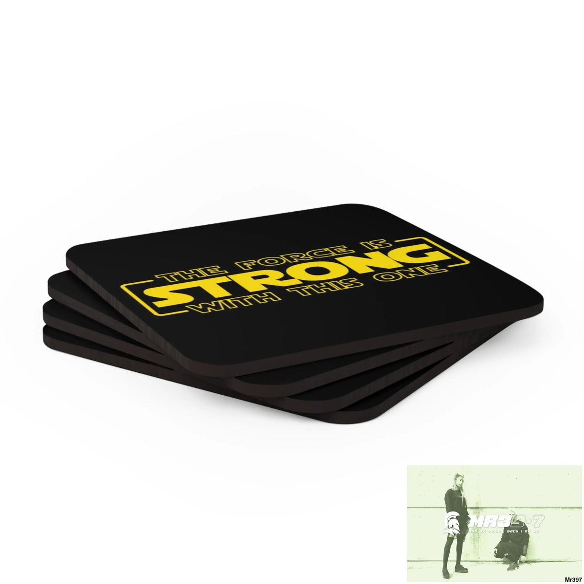 AI Star Wars mash up theme Corkwood Coaster Set Cork / 3.75’’ × 3.75’’ / Square Home Decor