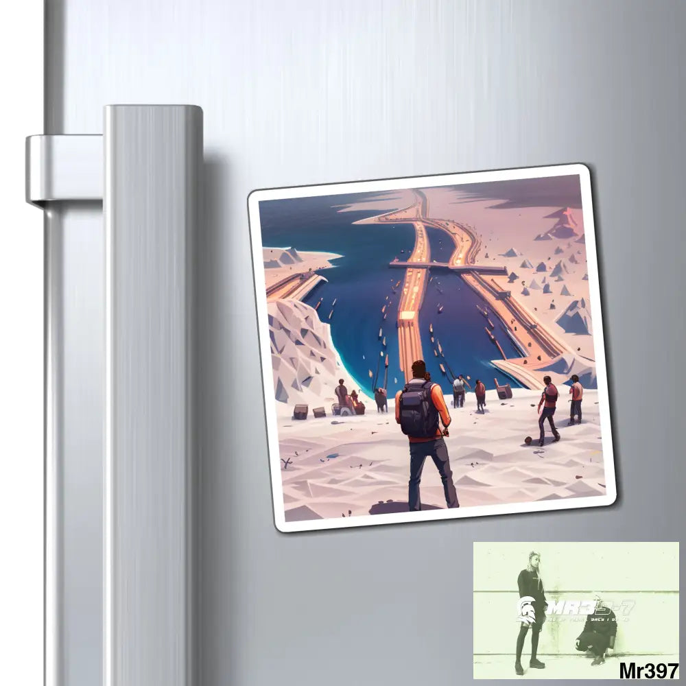 AI Theme -Vigilante leaving Zanzibar to Kenya Magnet Paper products