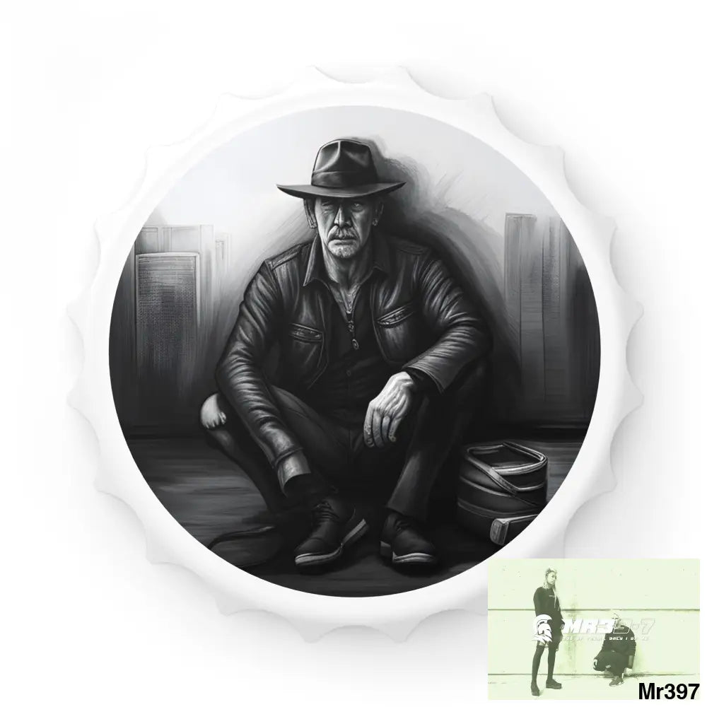 AI Themed Magnetic Bottle Opener One size / White Accessories