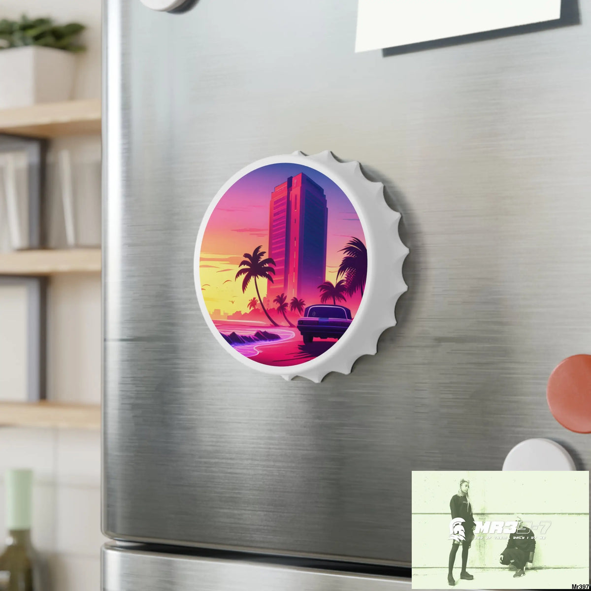 AI Vice Theme Magnetic Bottle Opener One size / White Accessories