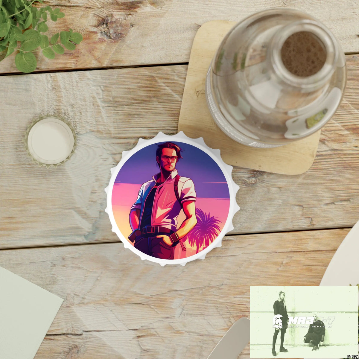 AI Vice.theme Mr39-7 Magnetic Bottle Opener One size / White Accessories