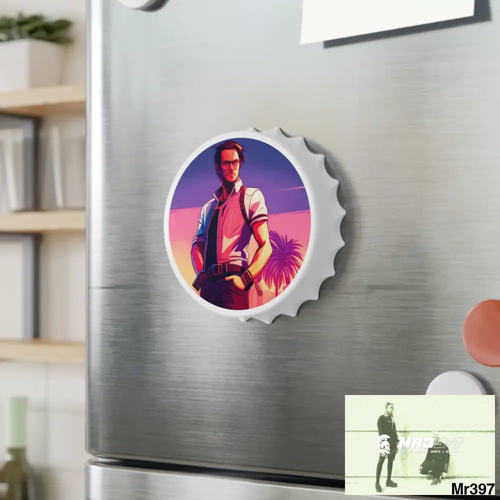 AI Vice.theme Mr39-7 Magnetic Bottle Opener One size / White Accessories