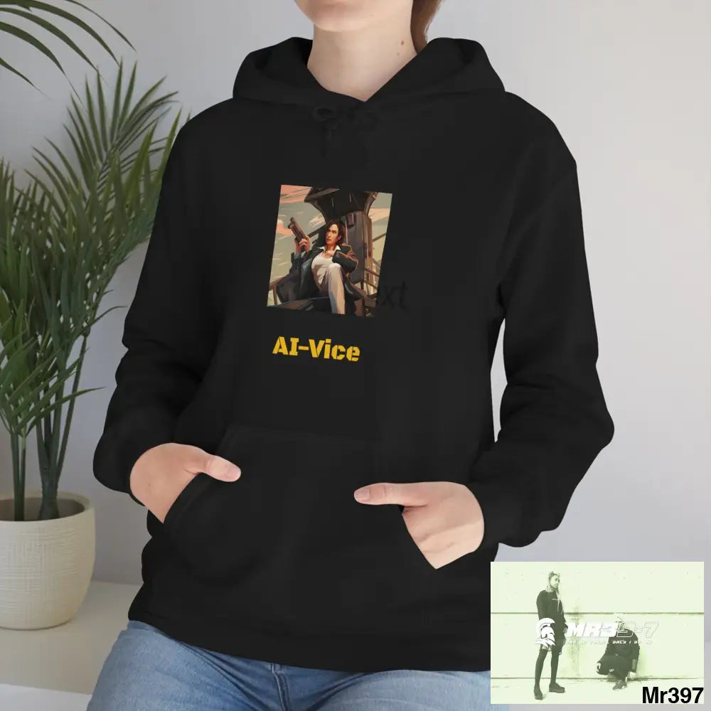 AI VIce Vigilante theme Heavy Blend™ Hooded Sweatshirt Hoodie