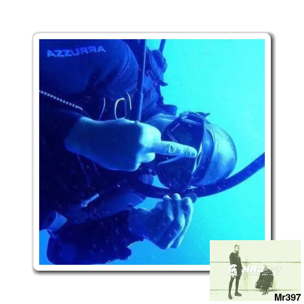 AI - Vigilante 1 penny scuba dive for Queen & country Dahab Magnet 4’’ × 4’’ Paper products