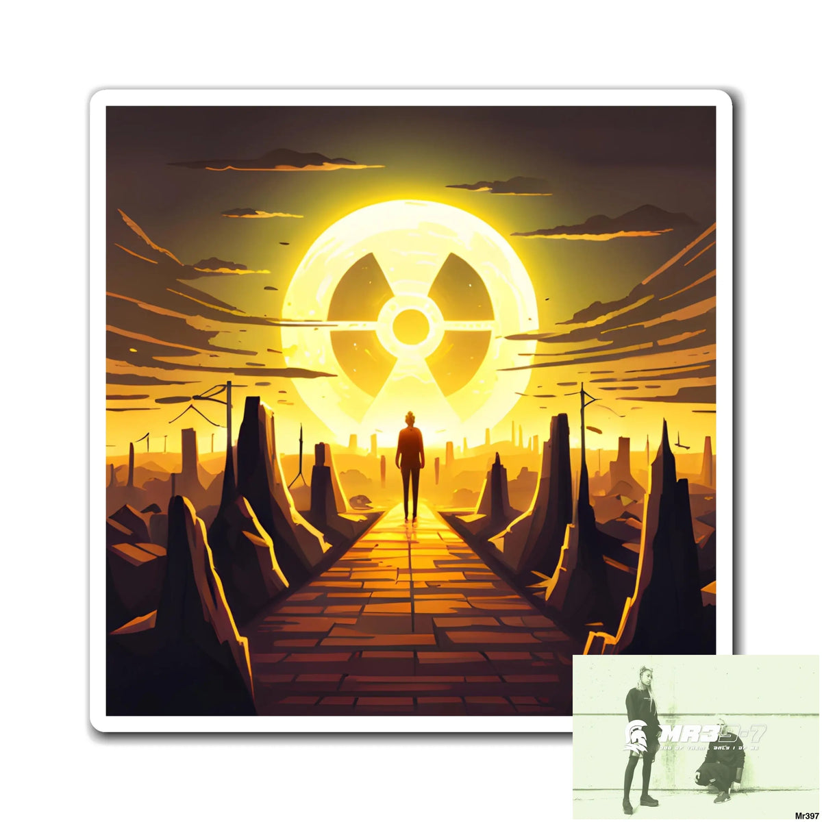 AI- Vigilante Radiation Dahab theme Magnet 6’’ × 6’’ Paper products