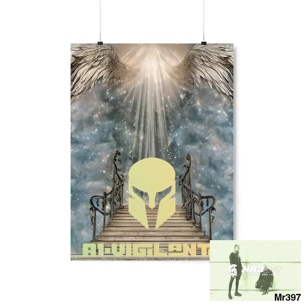 AI Vigilante stairway to heaven. Matte Vertical Posters 18″ x 24″ / Matte Poster