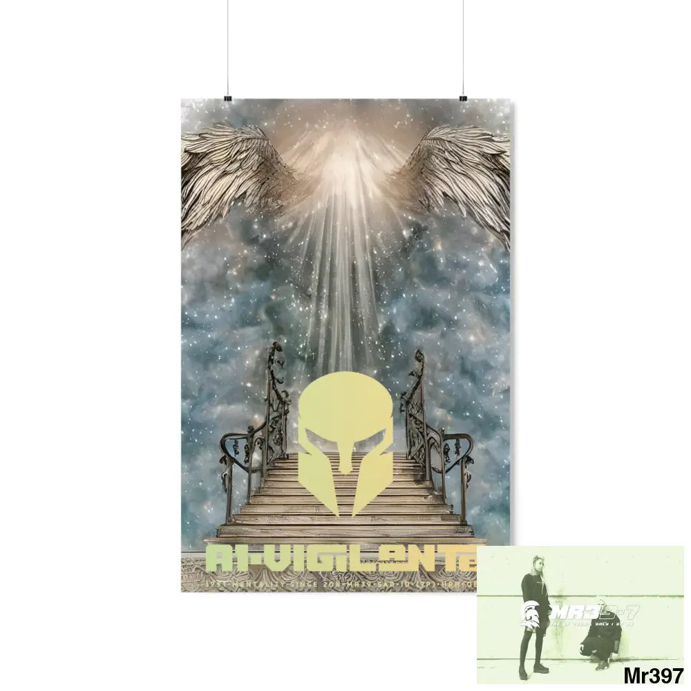 AI Vigilante stairway to heaven. Matte Vertical Posters 24″ x 36″ / Matte Poster