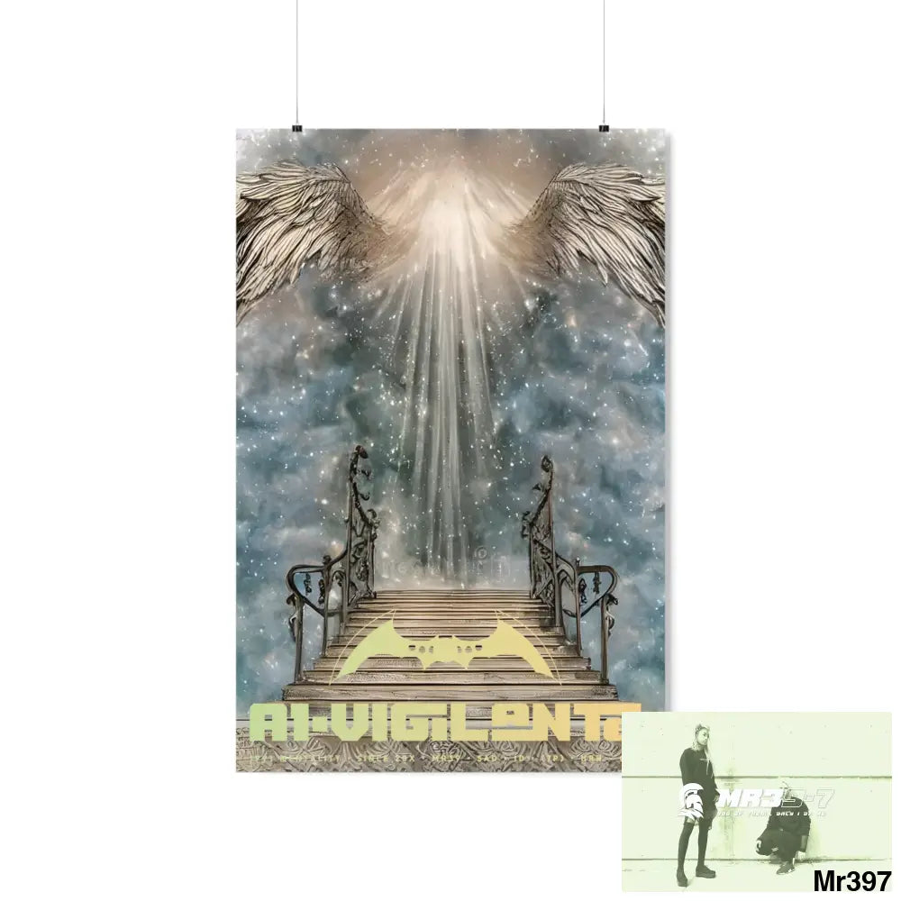 AI Vigilante stairway to heaven. Matte Vertical Posters 24″ x 36″ / Matte Poster