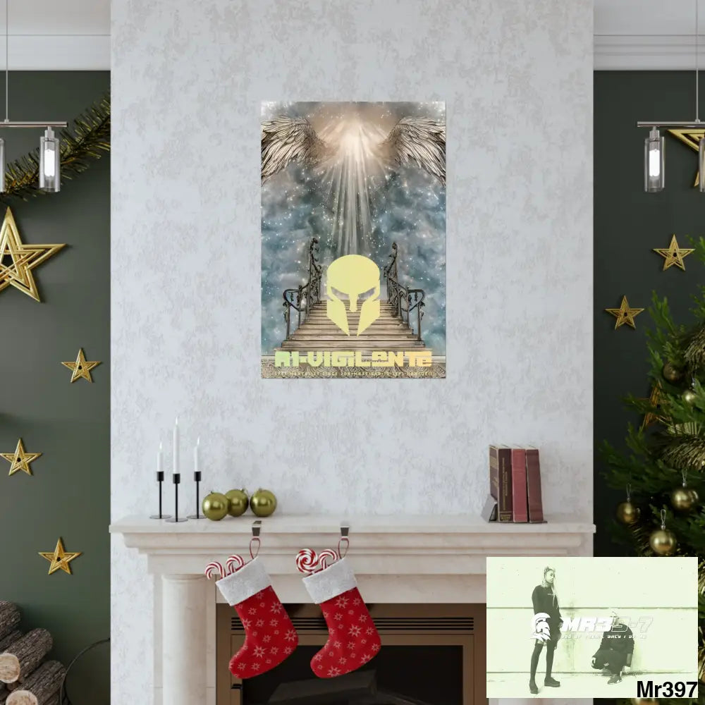 AI Vigilante stairway to heaven. Matte Vertical Posters Poster
