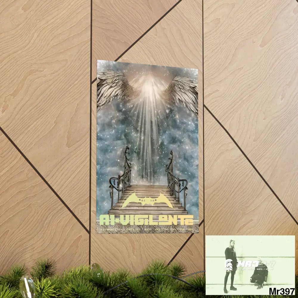 AI Vigilante stairway to heaven. Matte Vertical Posters Poster