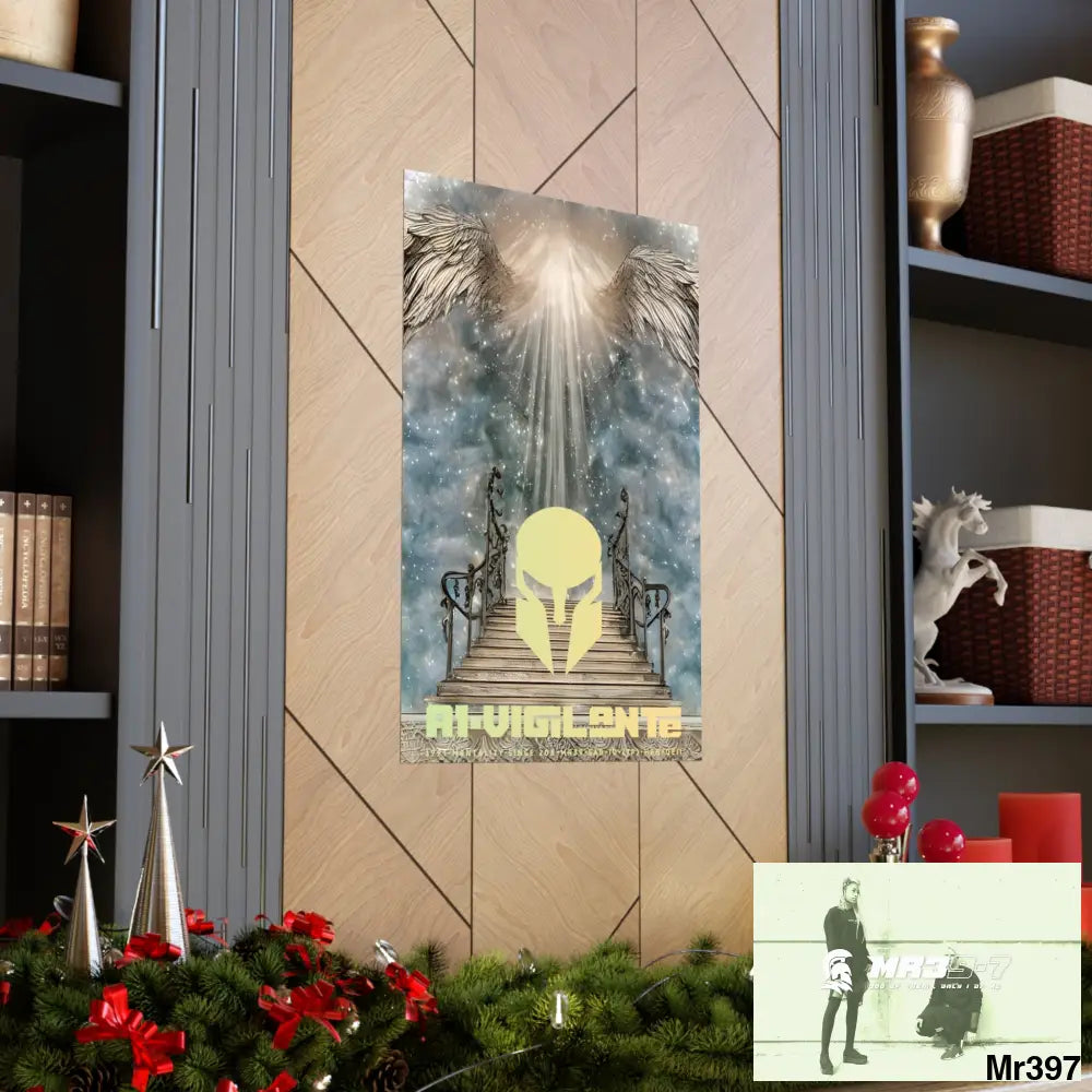 AI Vigilante stairway to heaven. Matte Vertical Posters Poster