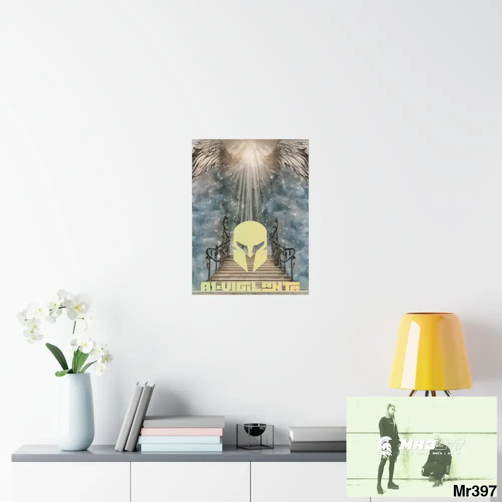 AI Vigilante stairway to heaven. Matte Vertical Posters Poster