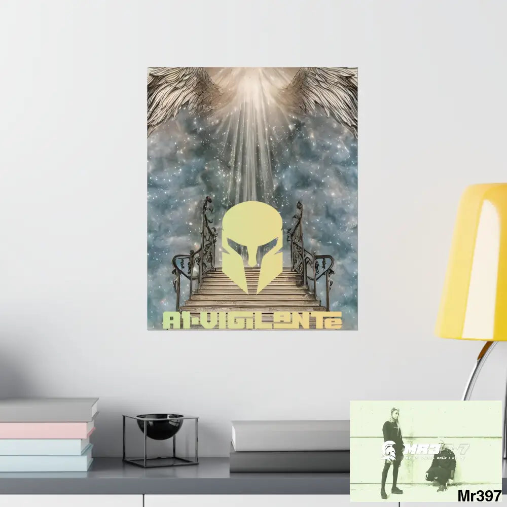 AI Vigilante stairway to heaven. Matte Vertical Posters Poster