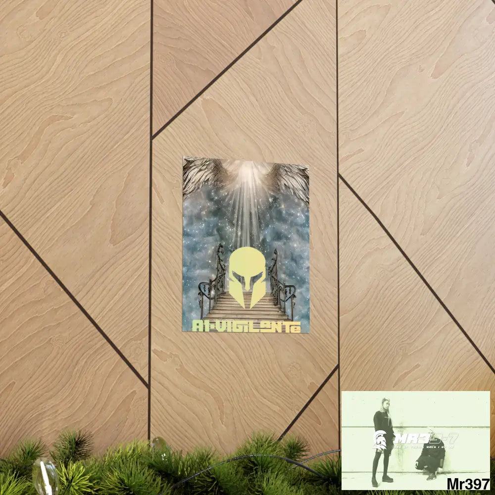 AI Vigilante stairway to heaven. Matte Vertical Posters Poster