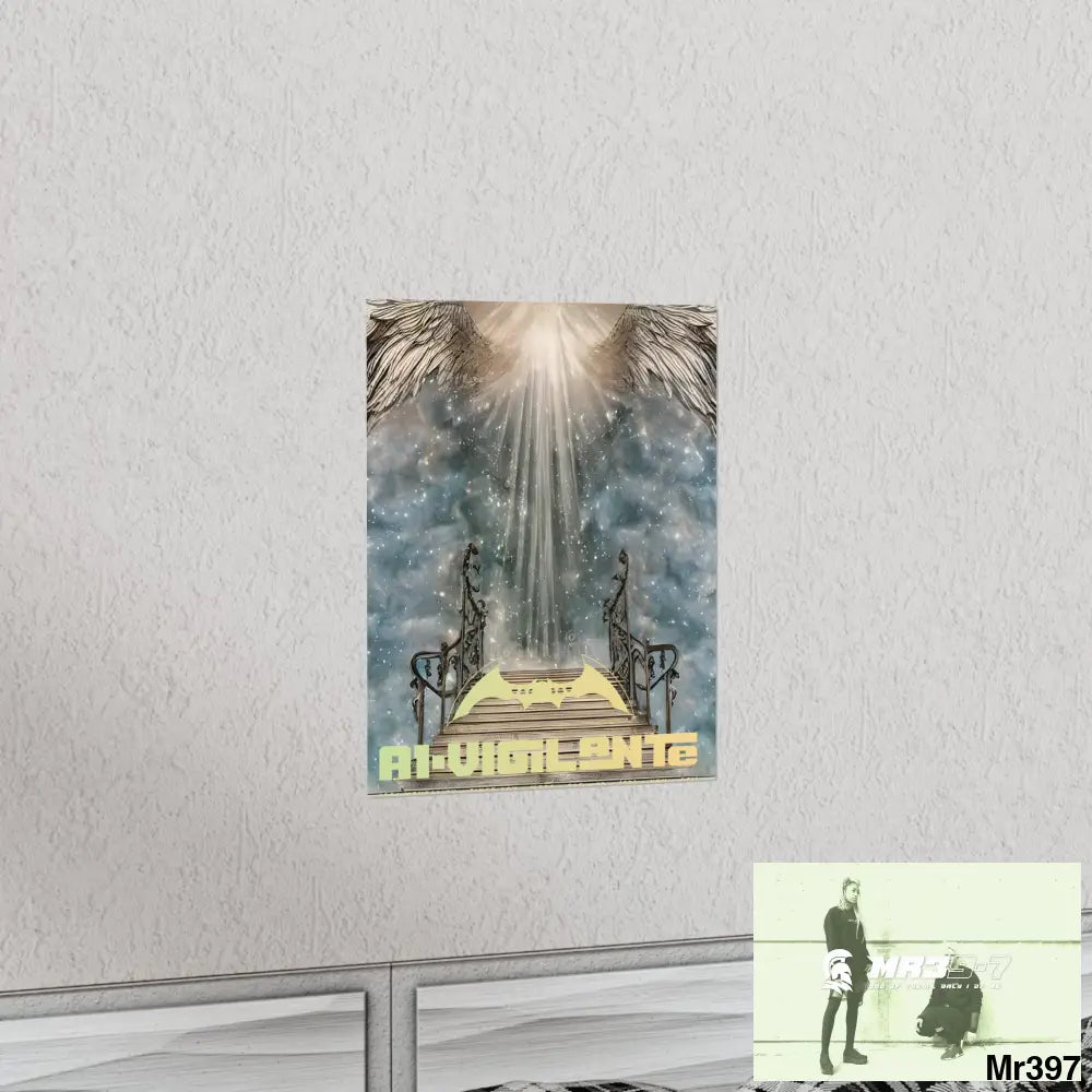 AI Vigilante stairway to heaven. Matte Vertical Posters Poster