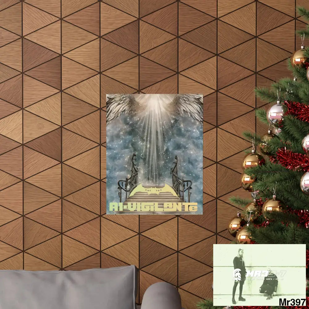 AI Vigilante stairway to heaven. Matte Vertical Posters Poster