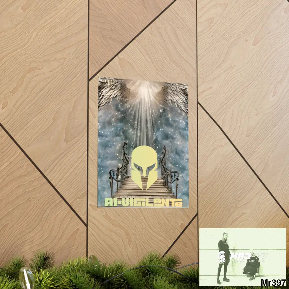 AI Vigilante stairway to heaven. Matte Vertical Posters Poster