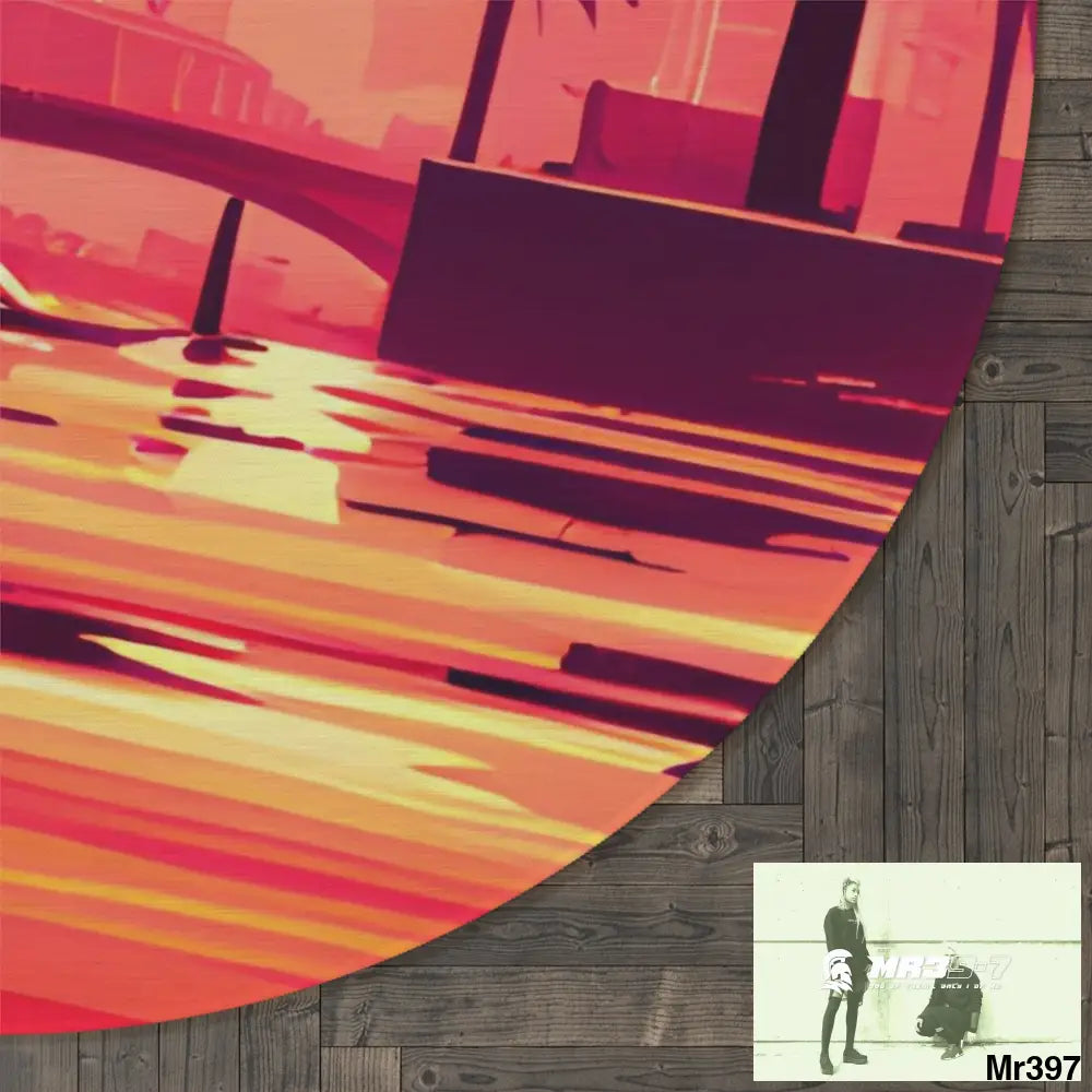 AI Vigilante theme Round Rug 60’’ × 60’’ Home Decor