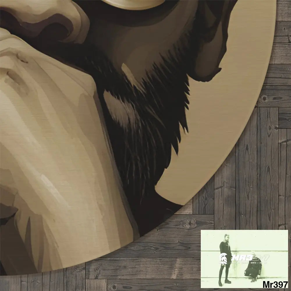 AI VIGILANTE THEMED Round Rug 60’’ × 60’’ Home Decor